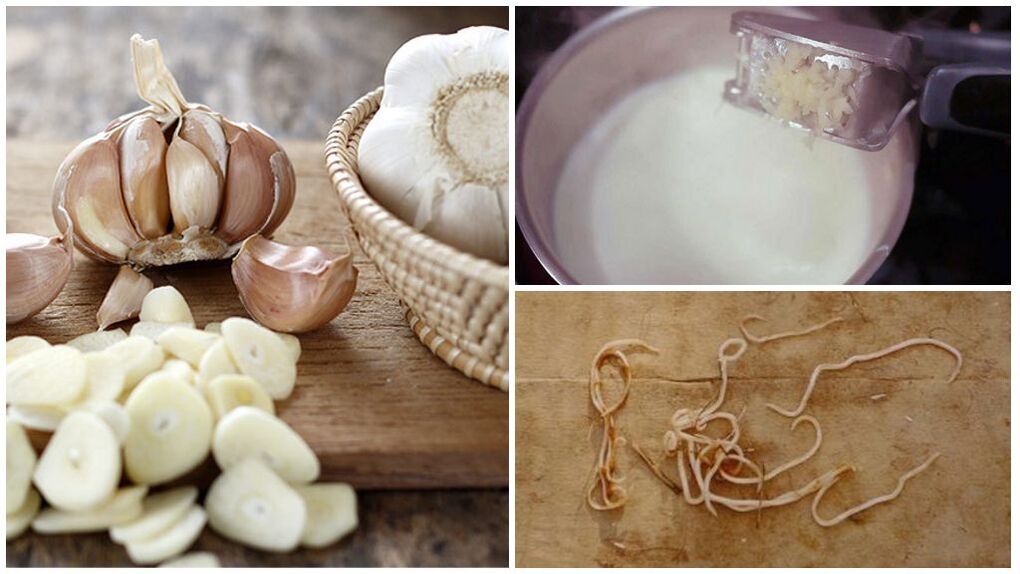 Latte con aglio - un rimedio popolare per i vermi nei bambini